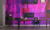 Liquids Dripping pink-blue