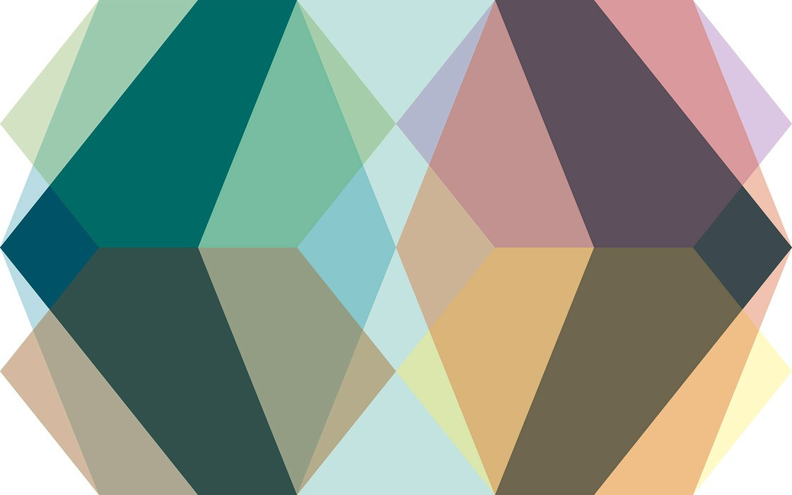 Gem Stone Kite green-brown-rose